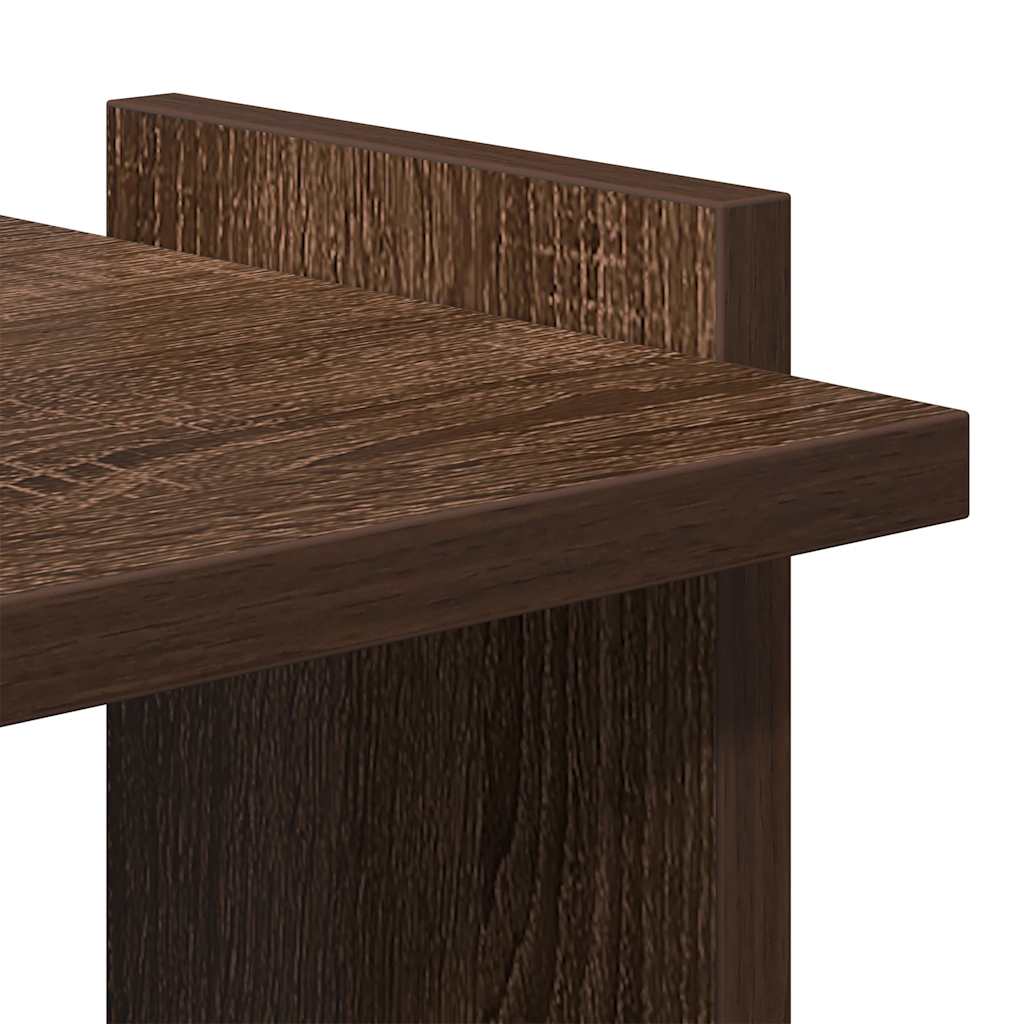 Bookcase 3-Tier Brown Oak 60x30x120 cm Engineered Wood